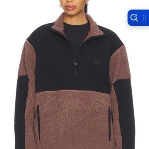 SKIMS Teddy Oversized Half Zip Pullover Umber NWT